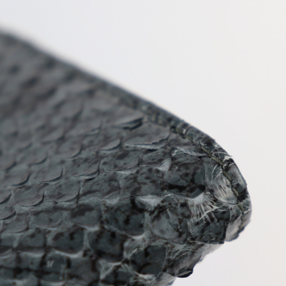 Gucci Long Python Around Gray Zip Wallet - image 6